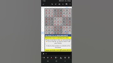 The Hindu 5-Star Sudoku Answer for November 11, 2023 | ★★★★★ #sudokugame #sudoku #puzzle #leo