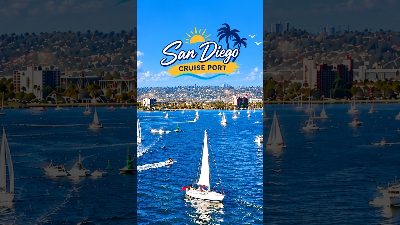 San Diego Cruise Port 🚢 Beautiful Harbor Sailaway! #Shorts