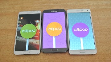 Android 5.0 Lollipop: Samsung Galaxy Note 4 vs Galaxy Note 3 vs Galaxy Note 2 - Speed Test HD