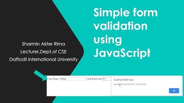 Simple form validation using JavaScript
