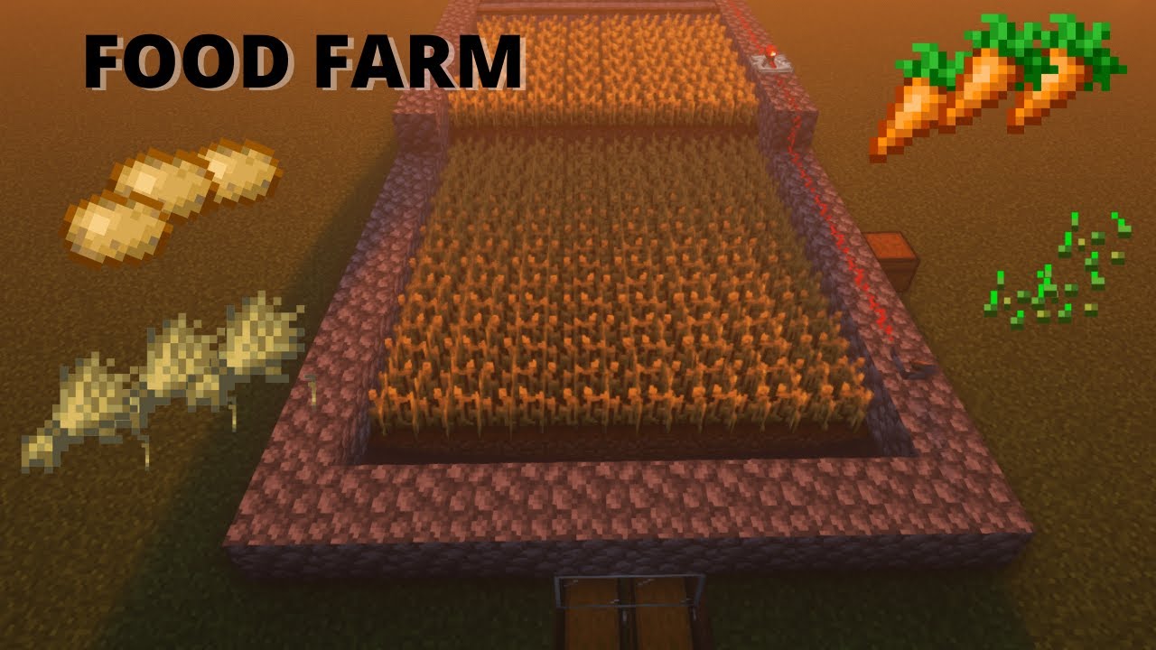 How to make automatic food farm . minecraft, minecraft 1.18+ . YouTube