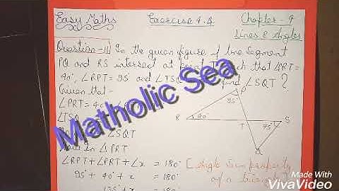 Class 9 -Chapter 4 Line and Angles -Exercise 4.4 -Question 11