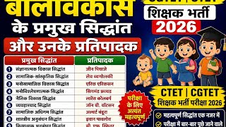 बालविकास के प्रमुख सिद्धांत और उनके प्रतिपादक | CTET CGTET शिक्षक भर्ती 2026@AbhyasonlineClass #ctet