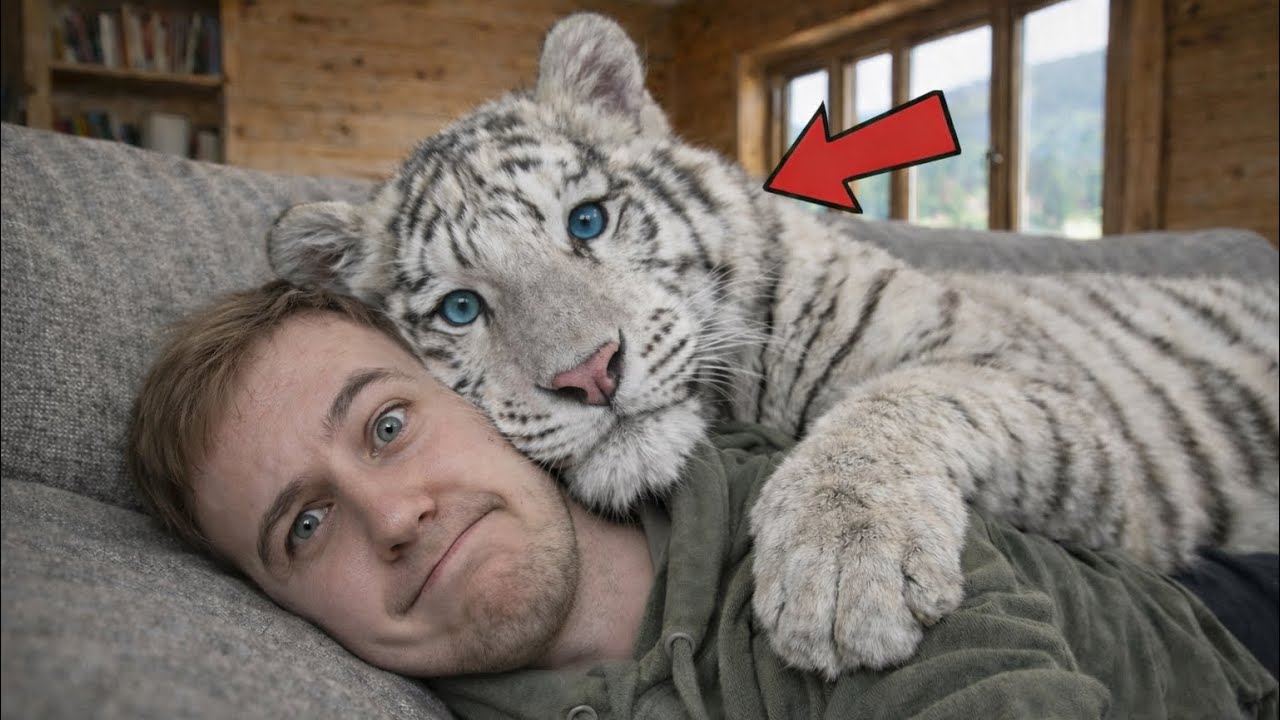 Жизнь со снежным тигром — от крошечного детеныша до гигантского друга