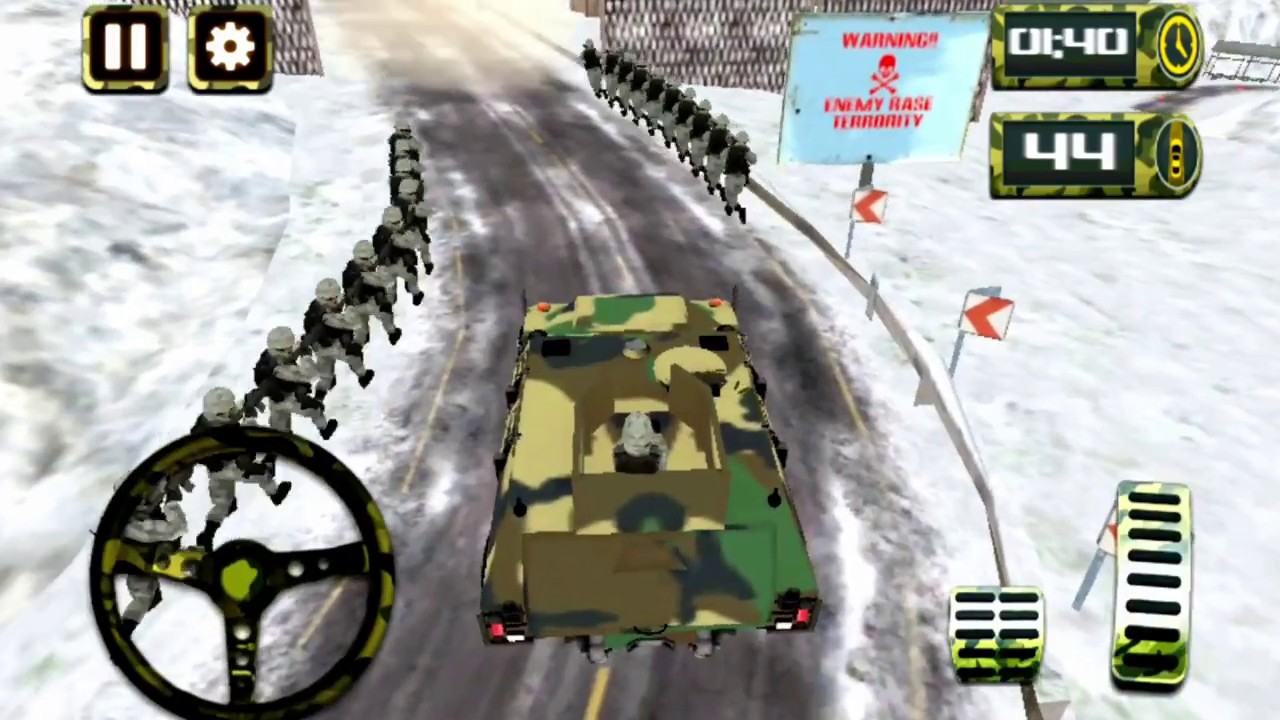 Military truck driving game