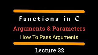 Arguments and Parameters in C | A Complete Guide for Beginners