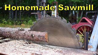 Homemade DIY Sawmill Ripping Through Logs - Timelapse Sawing - Topper Machine LLC