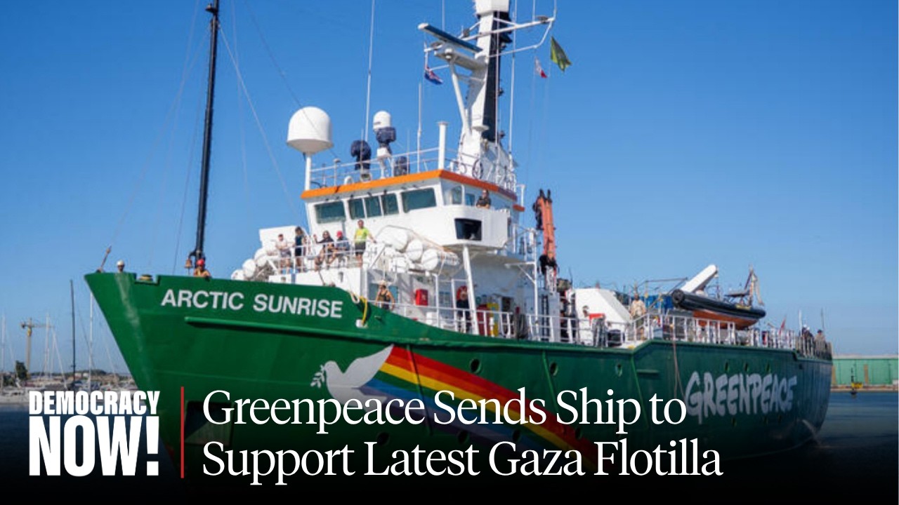 Greenpeace Sends Ship to Support Latest Gaza Flotilla as Activists Try to Break Israel's Blockade