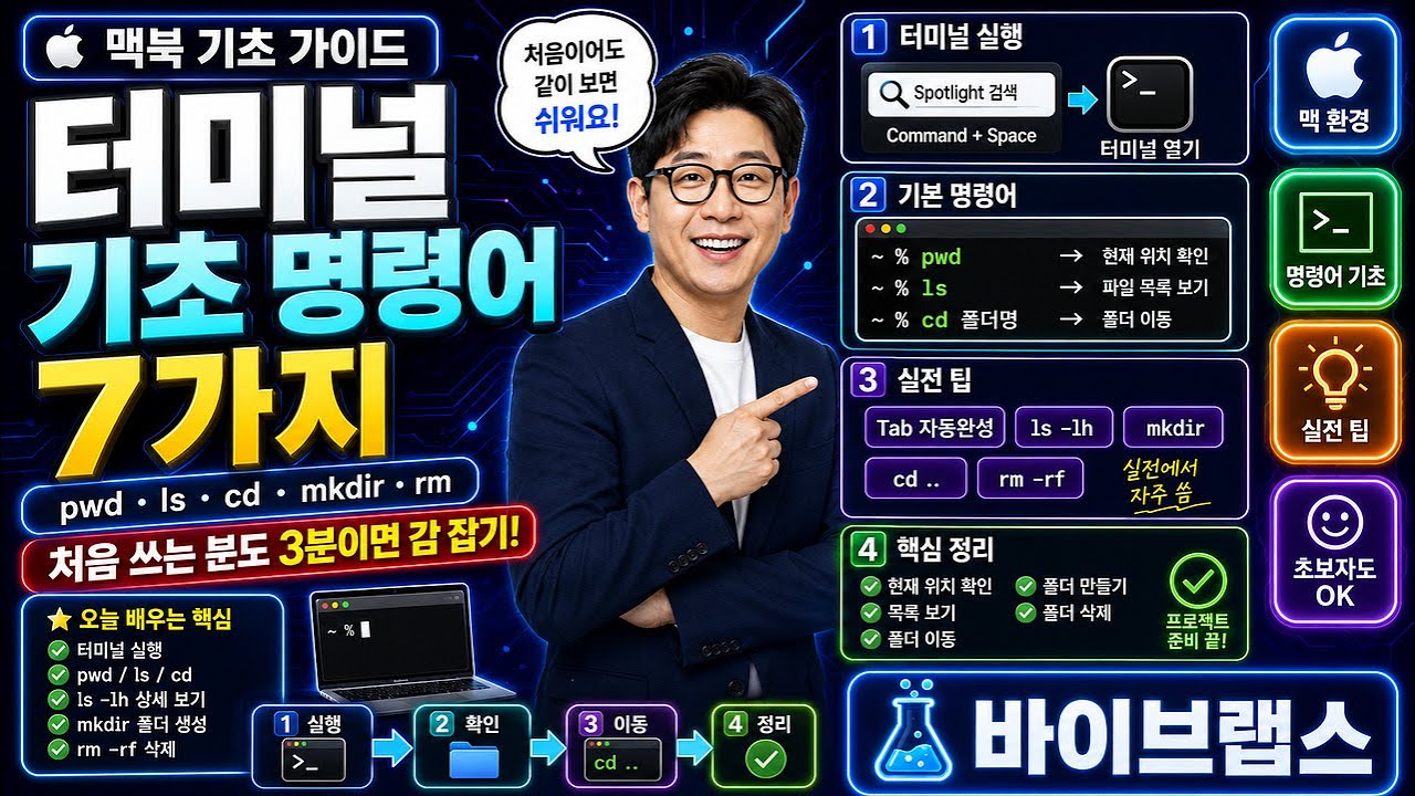 맥북 터미널 처음 쓰는 분들을 위한 기초 명령어 7가지