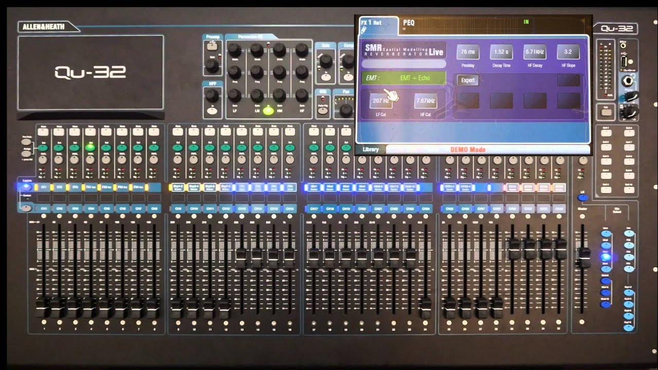 32 demo. Q32 Allen Heath Rack. Qu32 цифровой пульт. Allen&Heath qu-32. Микшерный пульт Allen Heath q 24.