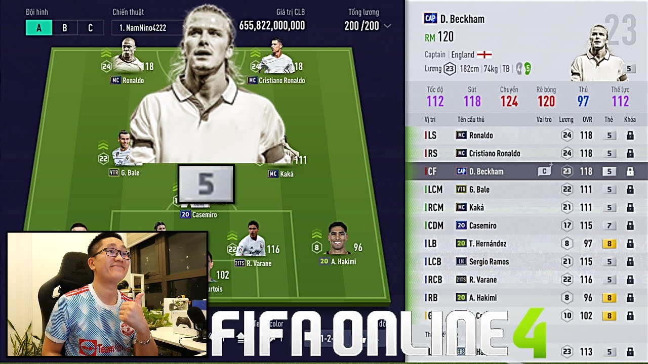 FIFA ONLINE 4: Test Hàng David Beckham CAP +5 & Xây Team " NGON BỔ RẺ " Max Bing | 15-11-2021