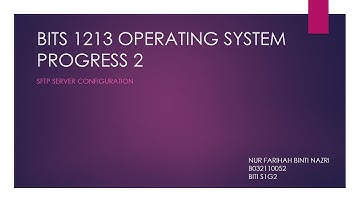 BITS 1213 OPERATING SYSTEM PROGRESS 2