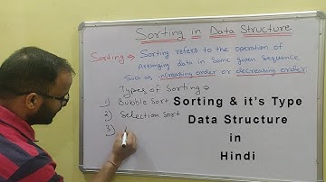 What is Sorting and its types in Data structure | in hindi