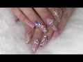Princess acrylic sparkly nails