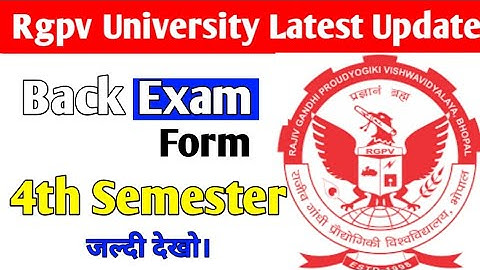 Rgpv 4th Sem back exam form😐 (jaldi dekho)