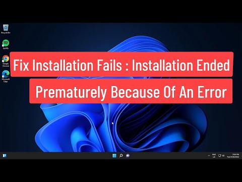 Fix Installation Fails