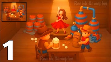 Wild West Tavern - Gameplay Walkthrough Part 1 - Run The Craziest Saloon (Android, iOS)
