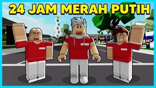 SPESIAL! 24 JAM MAKAN & MEMBELI SEMUA YANG BERWARNA MERAH PUTIH! (Brookhaven) - Roblox