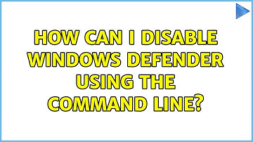 How can I disable Windows Defender using the command line?