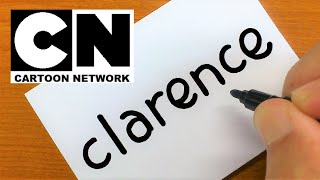 How to turn words CLARENCE（Cartoon Network）into a cartoon- How to draw doodle art on paper