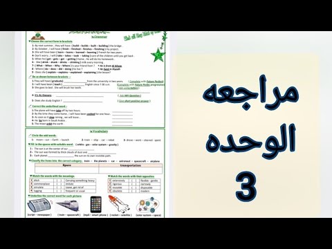 إنجليزي ثالث ثانوي شرح مراجعه الوحده 3 What Will They Think Of Nextالفصل الاول إ انتصار