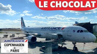 EPIC FOOD in Air France Business Class A321 🇩🇰⇢🇫🇷【4K Copenhagen to Paris】Yummie!
