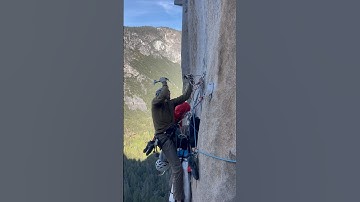 Teaching Gravity labs how to hand drill a bolt! 💥🔨 #climbing #yosemitenationalpark #rockclimbing