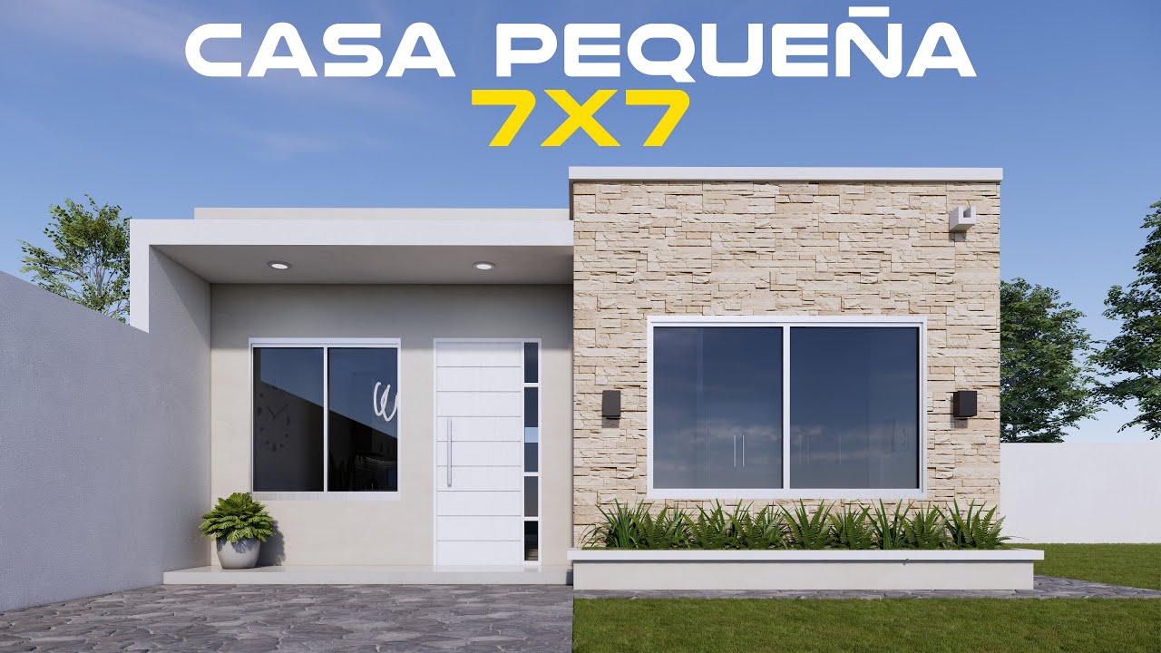 ¡Increíble! Esta CASA PEQUEÑA de 7x7m lo tiene TODO en solo 49m² 😱