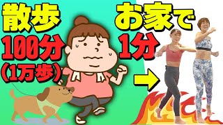 【激痩せ1分ウォーク】1万歩歩くより効果あり!たった1分がみるみる痩せる!?【ダイエット】