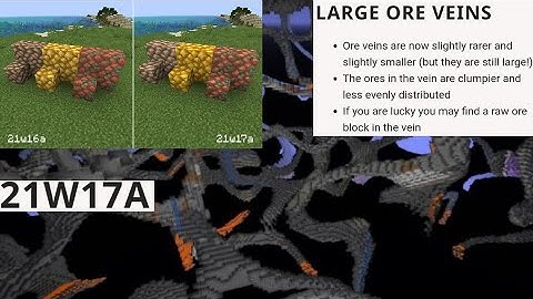 minecraft net: snapshot 21w17a released! tweaked ore blobs and squigglier spaghetti caves!