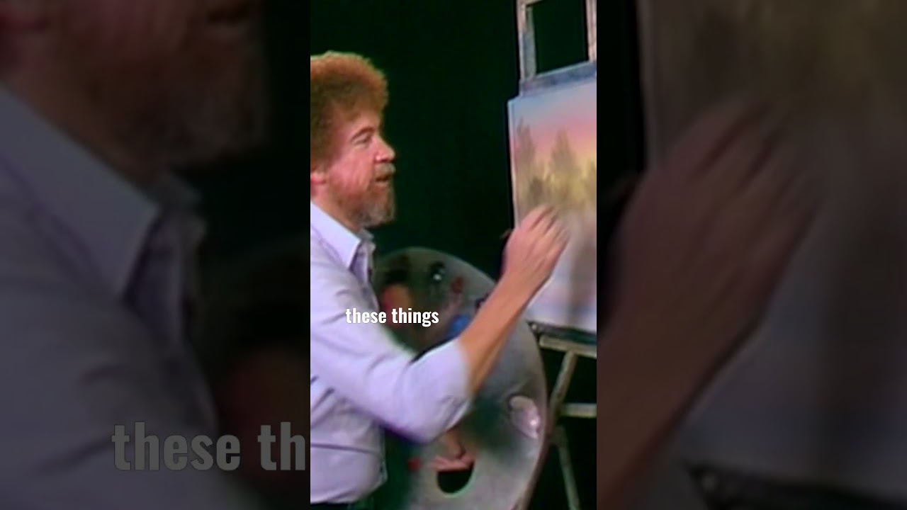 Bob Ross teaches you to appreciate nature #paintlikebobross #bobross #asmr #oilpainting #paint