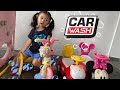 Dina Pretend Play Car Wash And Cleaning Toys| Kids Toy And Games Vlog| Entertaiment For Kids