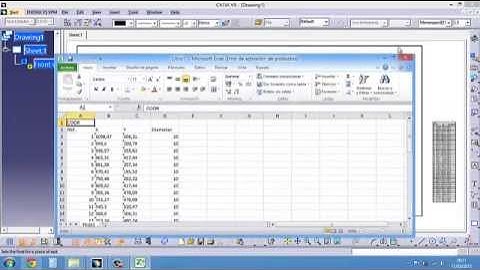 Table CATDrawing to excel CATIA V5