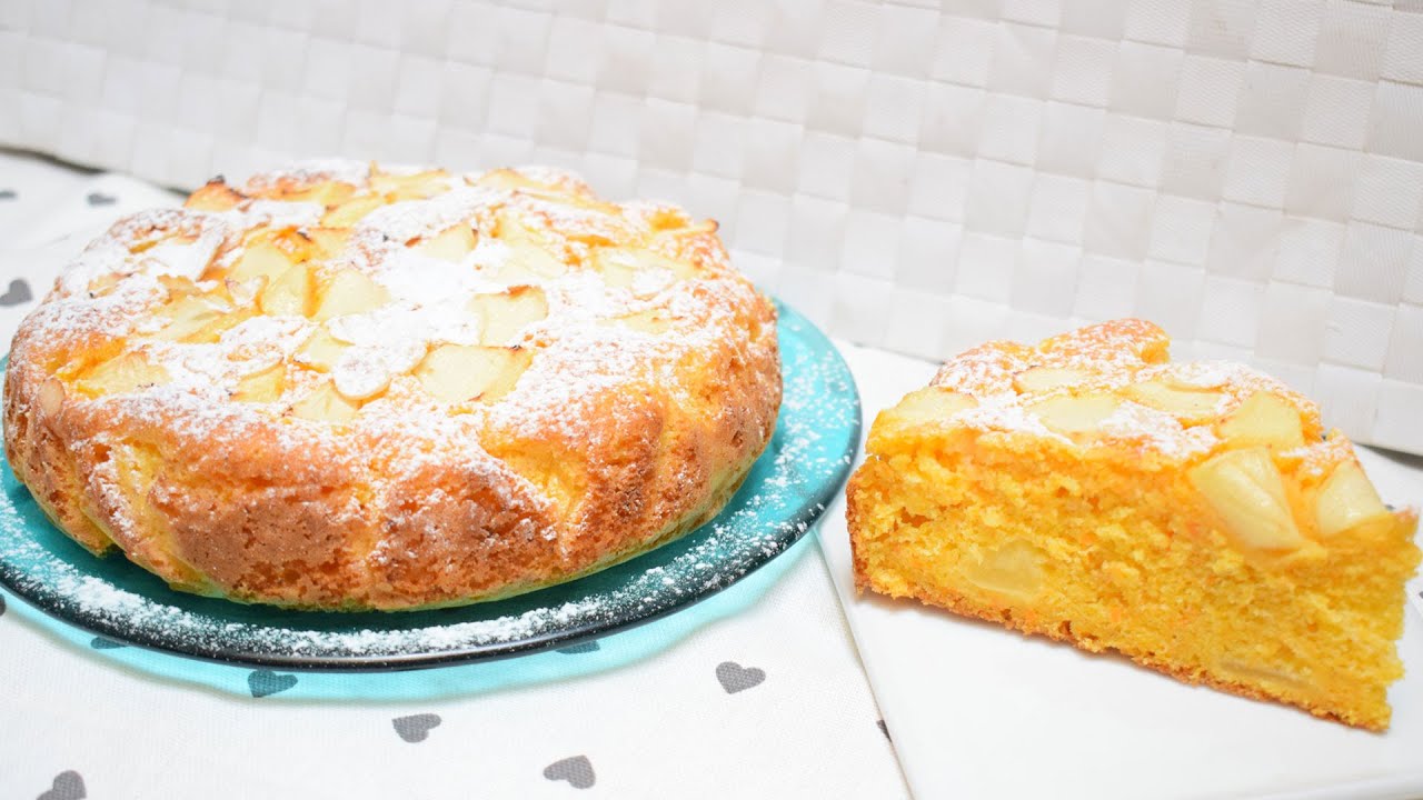 TORTA DI CAROTE E MELE soffice e veloce - carrots and apple cake
