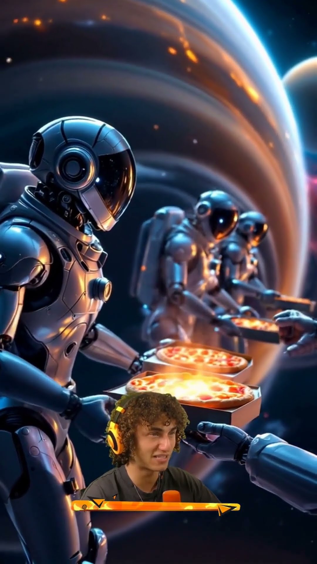 AI ROBOTS on Rollerblades DELIVERING Pizza in Space!?