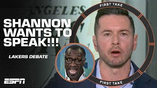 BUT LET ME SPEAK❗ Shannon Sharpe takes on JJ Redick \& Stephen A. in a Lakers debate | First Take