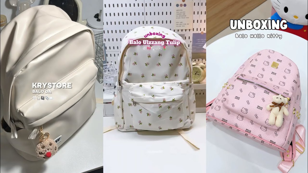 Shopeehaul | Unboxing những mẫu balo xinh xắn chuẩn bị cho năm học mới🌷.