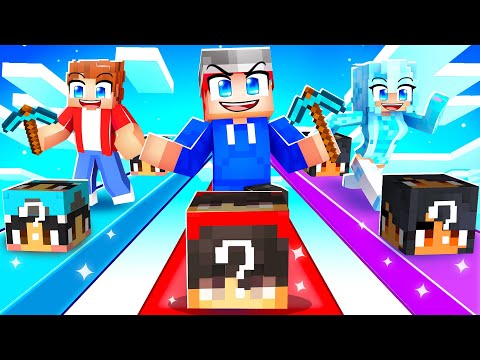 Playing a YOUTUBER Lucky Block Race!