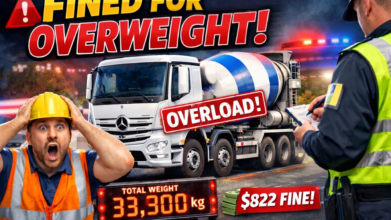 💵 Overweight with a Mercedes Mixer Truck… and I Got Fined! 💰 