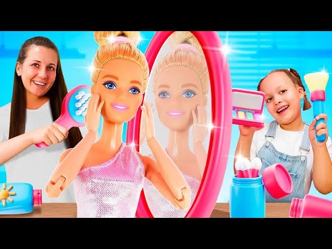 Барби попала под дождь и пришла в салон красоты! 💇‍♀️☔️ Спасаем прическу Барби. Игры для девочек