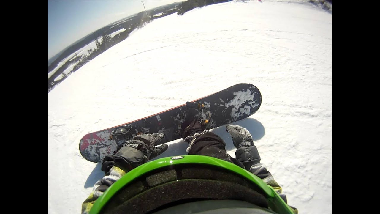 Go Pro White hills Clarenville  snow boarding fail