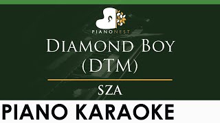 SZA - Diamond Boy (DTM) - LOWER Key (Piano Karaoke Instrumental)