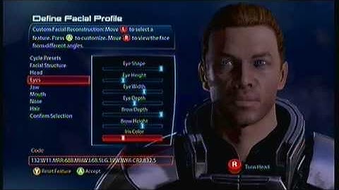 Mass Effect 3 Demo - Male Shepard Character Creation Options