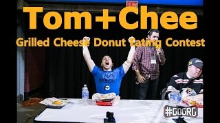 Tom+Chee Grilled Cheese Donut Eating Contest | 13 Sandwiches