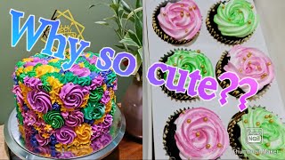 colorful flower theme cake | QUEEN EVE OFFICIAL | VLOG4