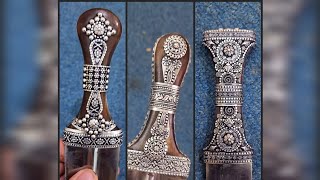 Top 3 Beautiful Handmade Daggers Stainless Steel Blades Nicely Designed With Silver.