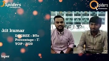 SUCCESSFULLY PLACED AS  Software Developer from JSpiders BTM | STUDENT REVIEW | 2022 Placements