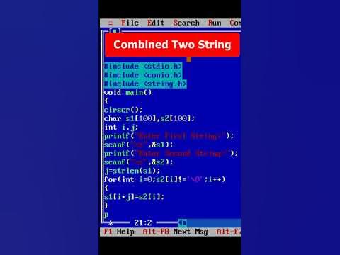 Concatenate Two String Part 22 | C Programming #shorts #coding - YouTube