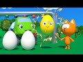 Colour eggs become alive  kote kitty games for babies