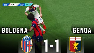 BOLOGNA VS GENOA  1-1 | SERIE A 23/24 |.SIMULAZIONE   #bologna  #seriea